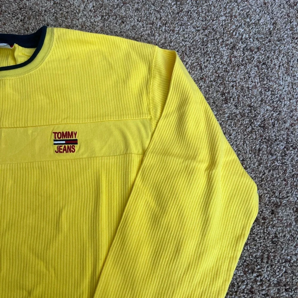 Vintage 90s Tommy Hilfiger‎ Vibrant Yellow Long Sleeve Top
